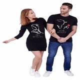 We2 Cotton Couple T-Shirt Dress Combo Her Beast His Beauty 