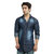 Kandy Men's Casual Denim Dark Blue Shirt 