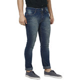 Urbano Fashion Men's Blue Slim Fit Washed Jeans Stretchable 